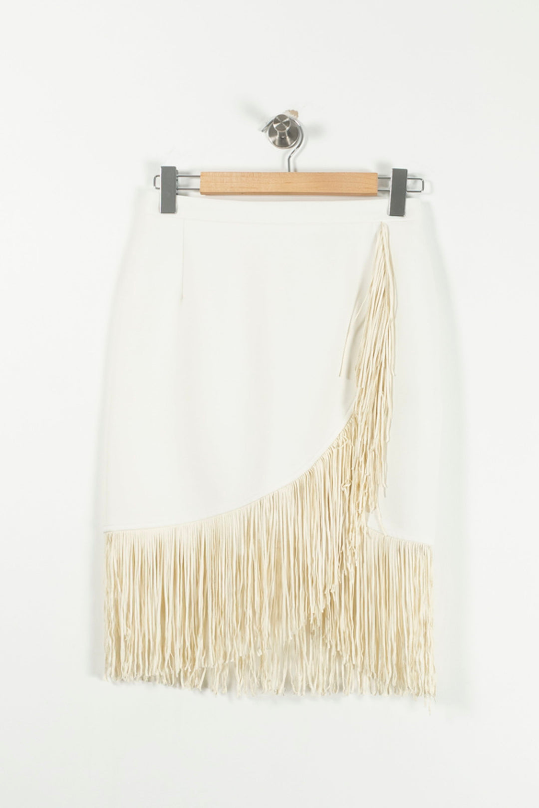 Jupe Frangée Blanche - Taille M/38 de la marque Maje | PARAD71411 - Vendu par Paradigme - Image 2