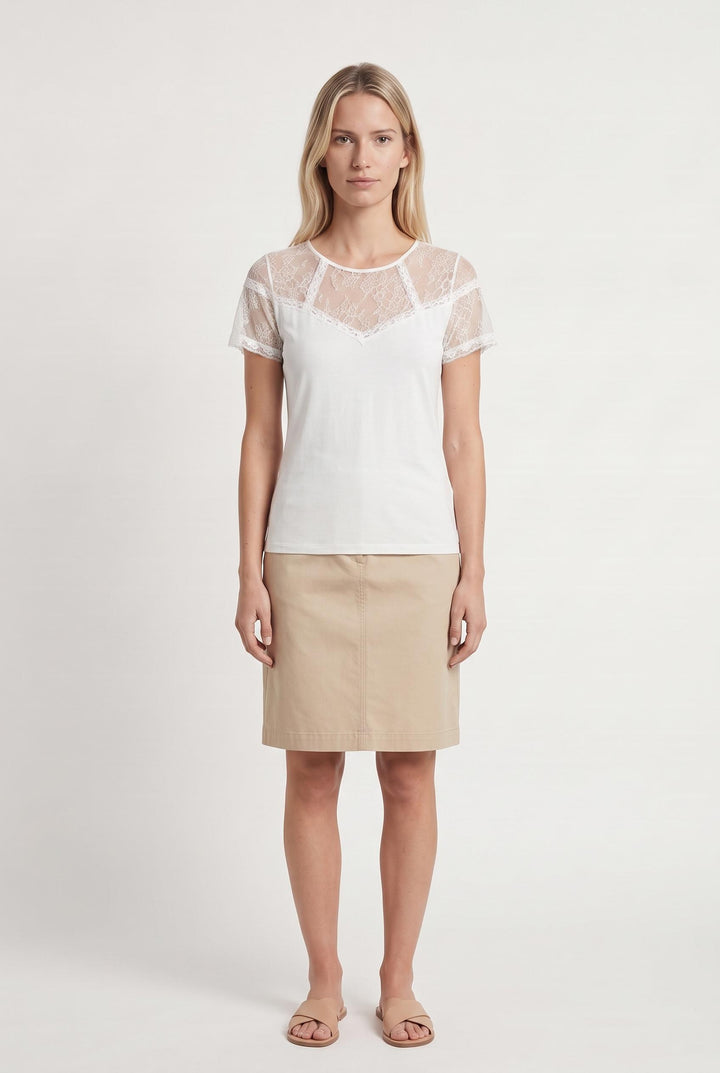 T-shirt Blanc - Taille XS/34 de la marque Sandro | PARAD71412 - Vendu par Paradigme - Image 1