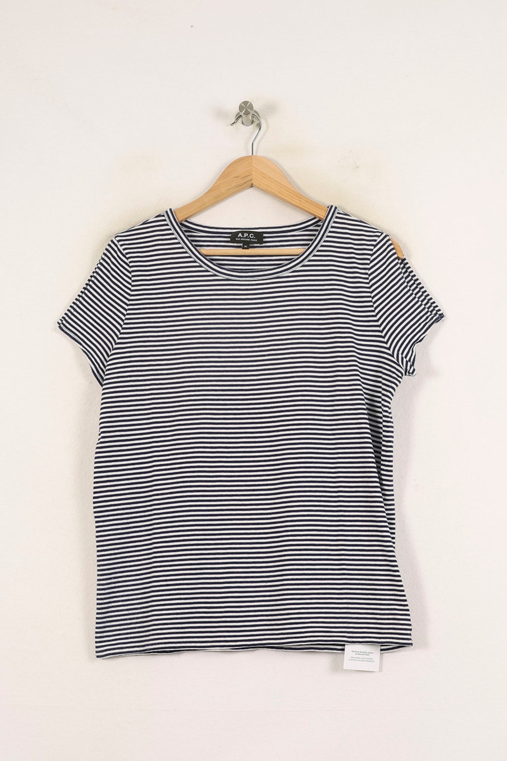 Tee-shirt Rayé Bleu et Blanc - Taille XL/42 de la marque A.P.C. | PARAD71438 - Vendu par Paradigme - Image 2