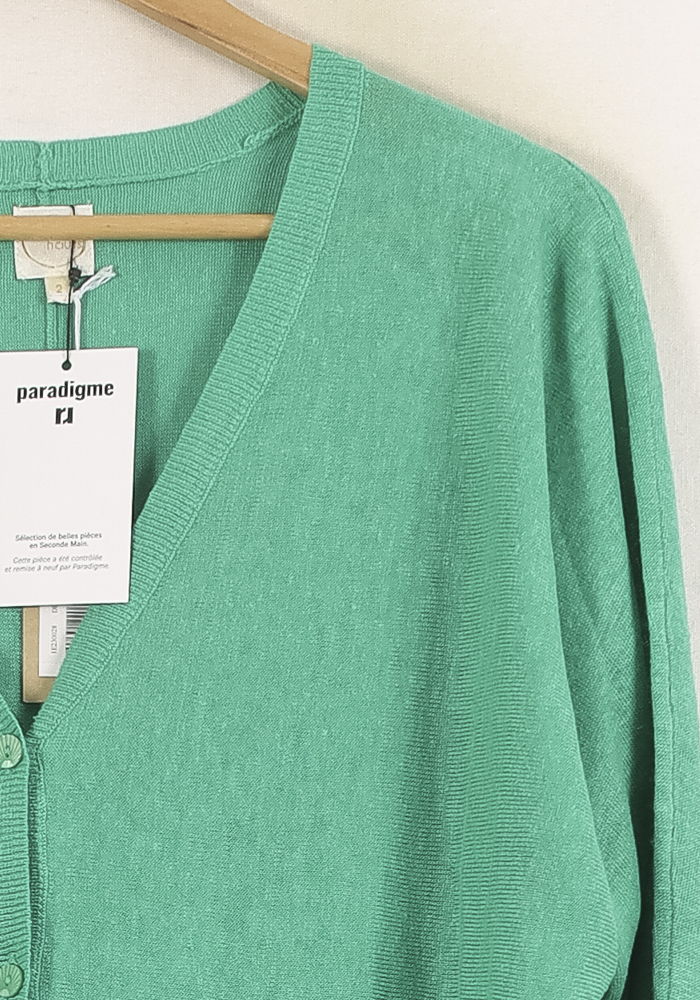 Cardigan Vert - Taille M/38 de la marque Des petits hauts | PARAD71442 - Vendu par Paradigme - Image 3