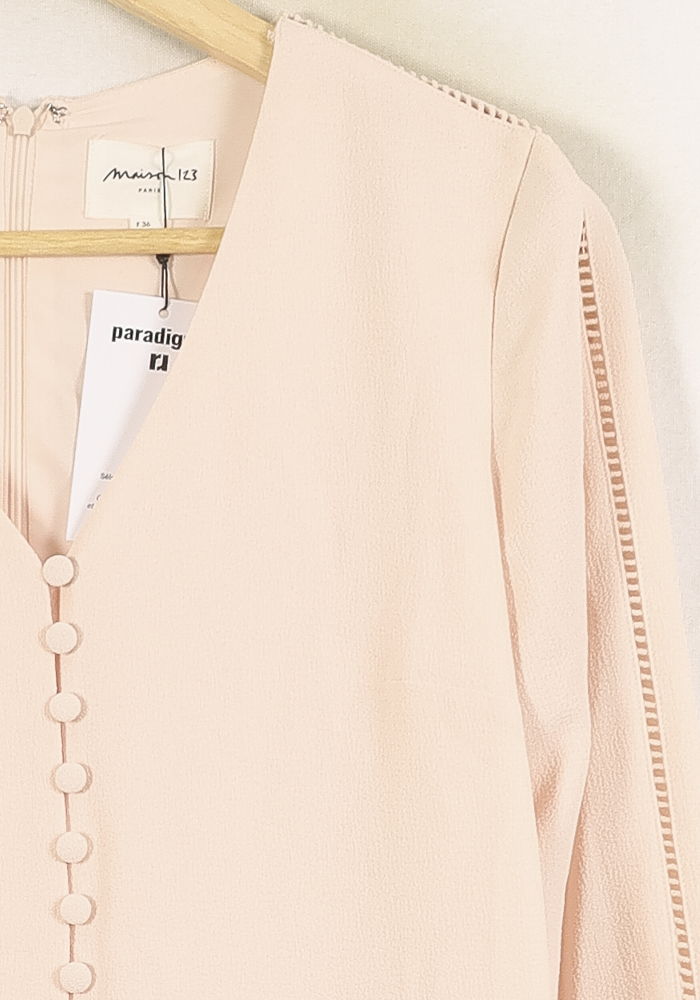Robe Droite Rose - Taille S/36 de la marque Maison 123 | PARAD71445 - Vendu par Paradigme - Image 3
