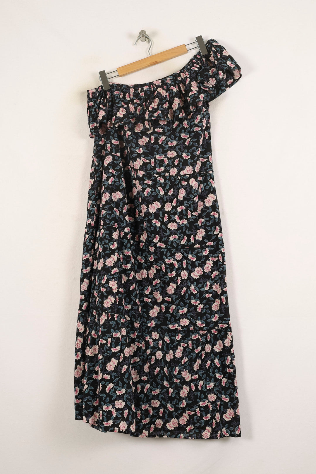 Robe Longue Fleurie Noire et Rose - Taille M/38 de la marque Petite Mendigote | PARAD71447 - Vendu par Paradigme - Image 4