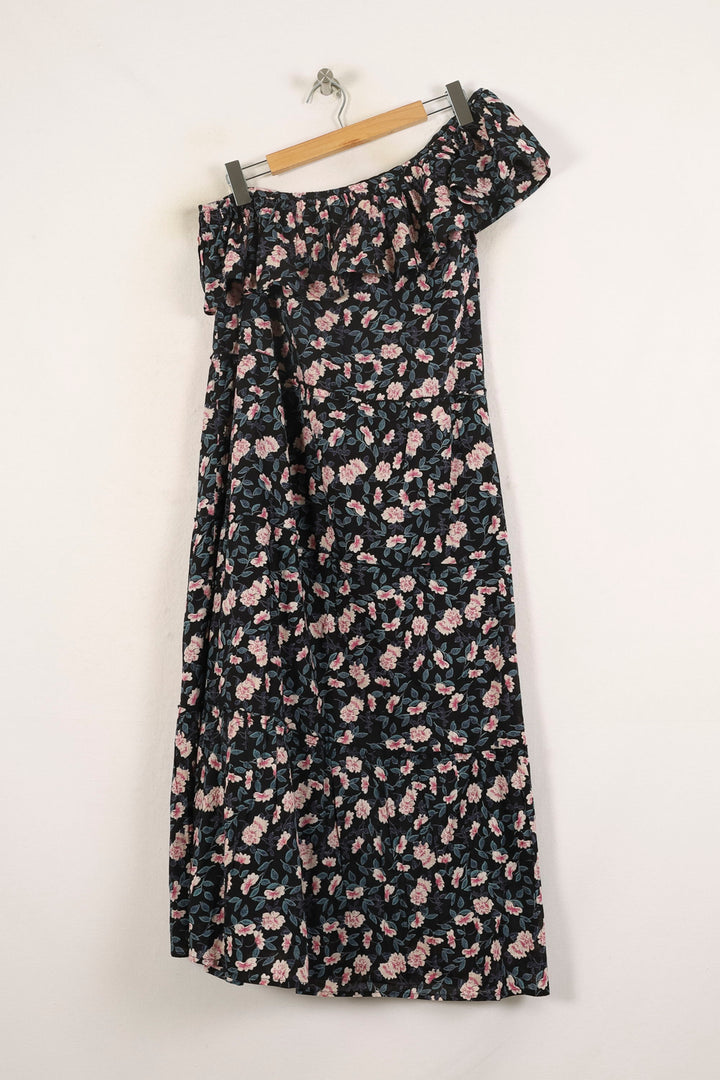 Robe Longue Fleurie Noire et Rose - Taille M/38 de la marque Petite Mendigote | PARAD71447 - Vendu par Paradigme - Image 4