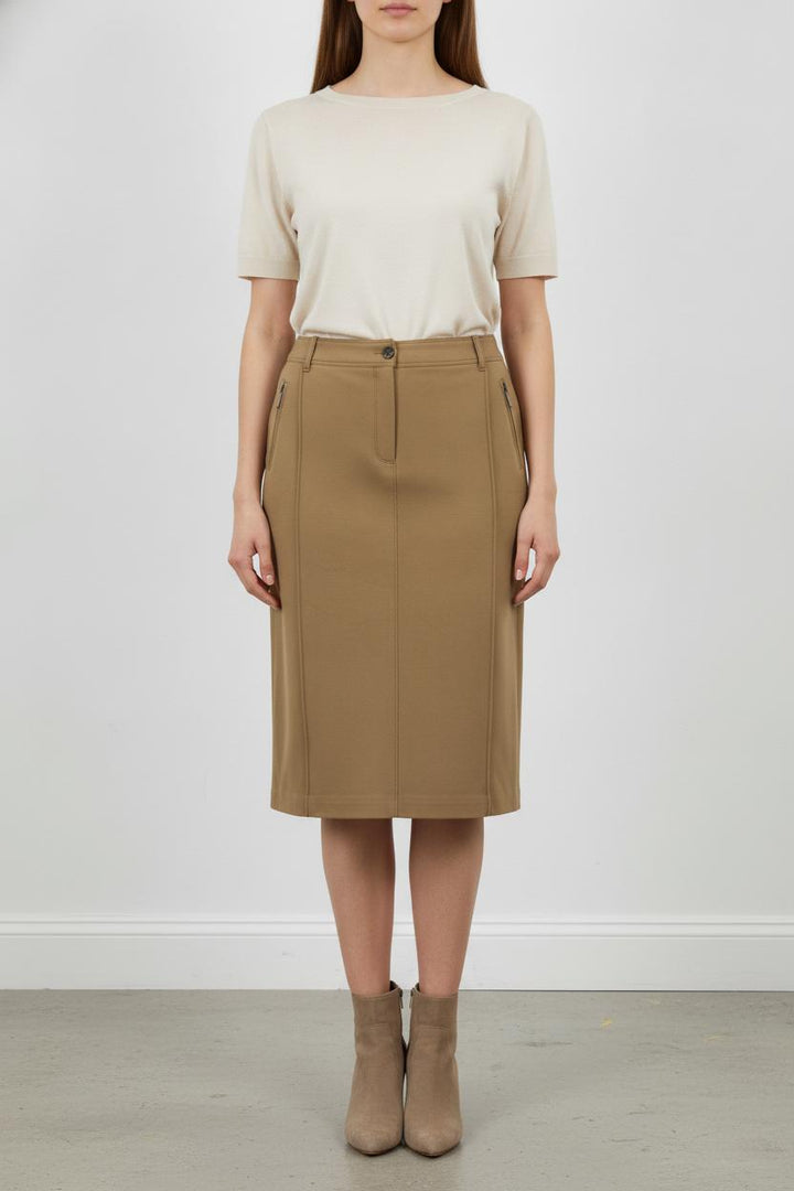 Jupe Droite Marron - Taille XXXL/46 de la marque Marina Rinaldi | PARAD71462 - Vendu par Paradigme - Image 1