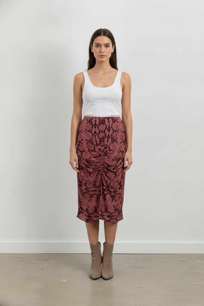 Jupe Longue Rose et Noire - Taille M/38 de la marque ba&sh | PARAD71463 - Vendu par Paradigme - Image 1