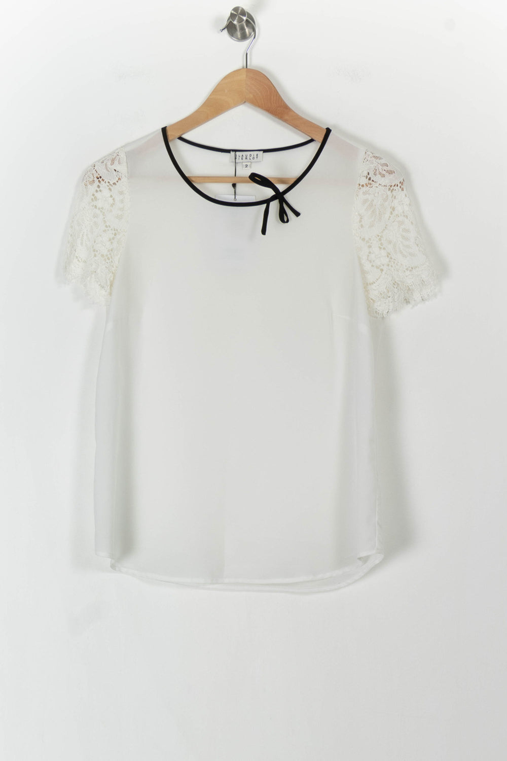 Blouse Blanche - Taille M/38 de la marque Claudie Pierlot | PARAD71465 - Vendu par Paradigme - Image 2
