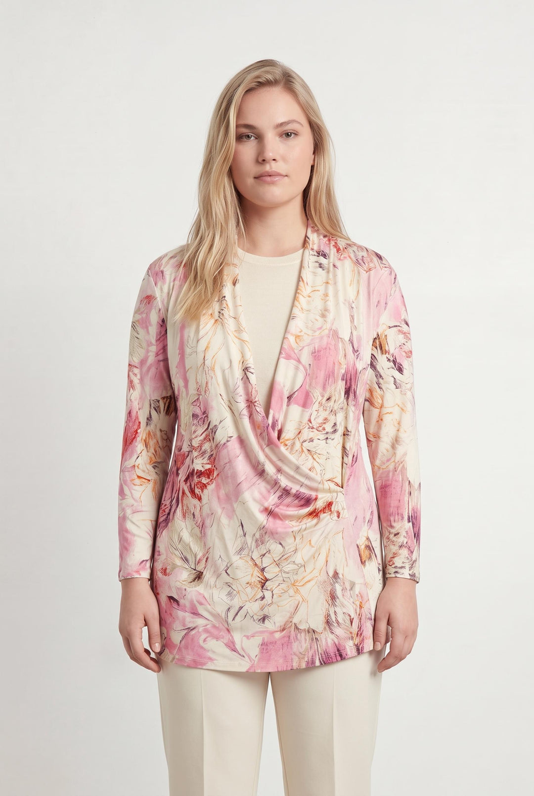 Tunique Rose et Beige - Taille XL/42 de la marque Marina Rinaldi | PARAD71470 - Vendu par Paradigme - Image 1