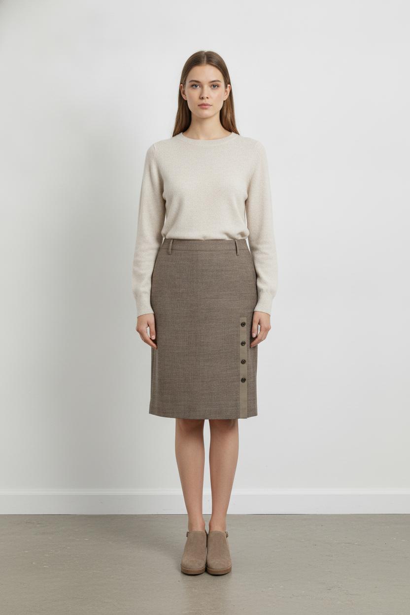 Jupe Crayon Marron - Taille XXXL/46 de la marque Marina Rinaldi | PARAD71471 - Vendu par Paradigme - Image 1