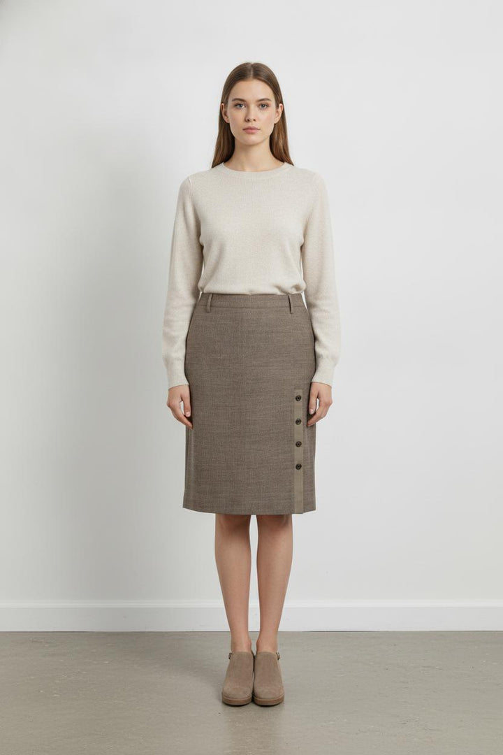 Jupe Crayon Marron - Taille XXXL/46 de la marque Marina Rinaldi | PARAD71471 - Vendu par Paradigme - Image 1