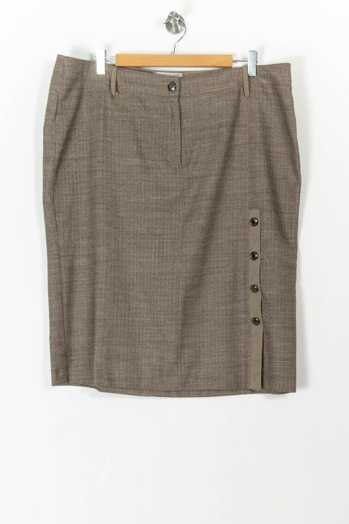 Jupe Crayon Marron - Taille XXXL/46 de la marque Marina Rinaldi | PARAD71471 - Vendu par Paradigme - Image 2