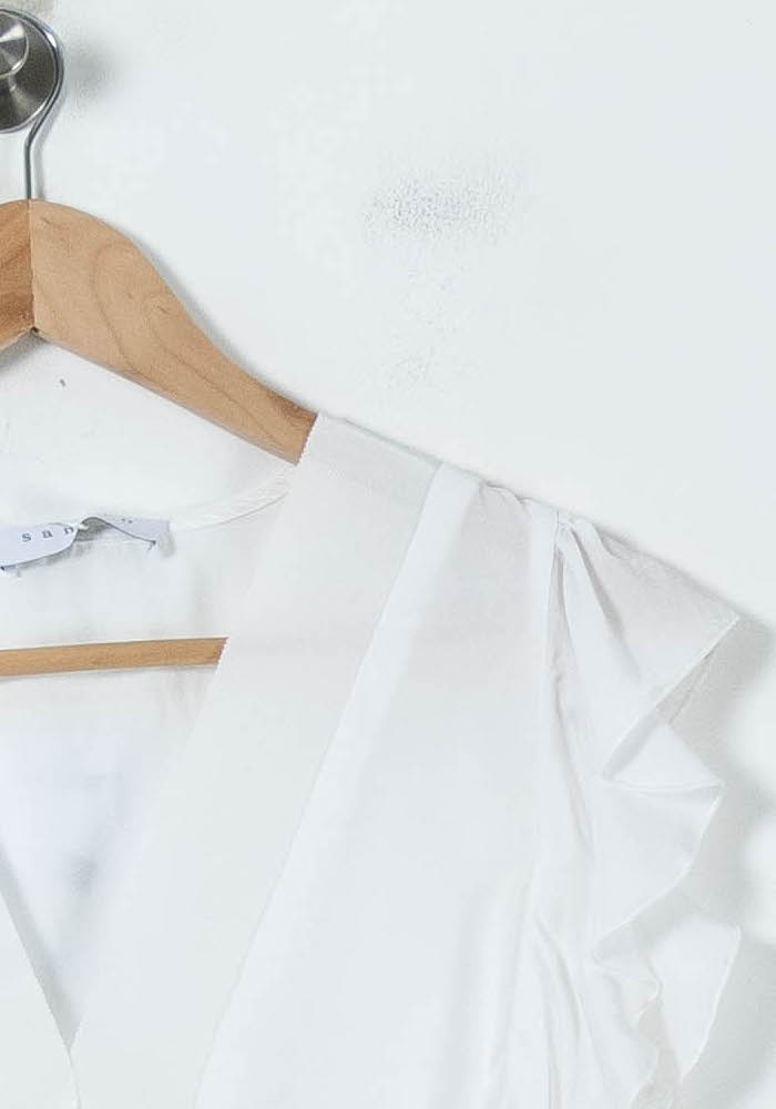 Blouse Blanche - Taille S/36 de la marque Sandro | PARAD71474 - Vendu par Paradigme - Image 3