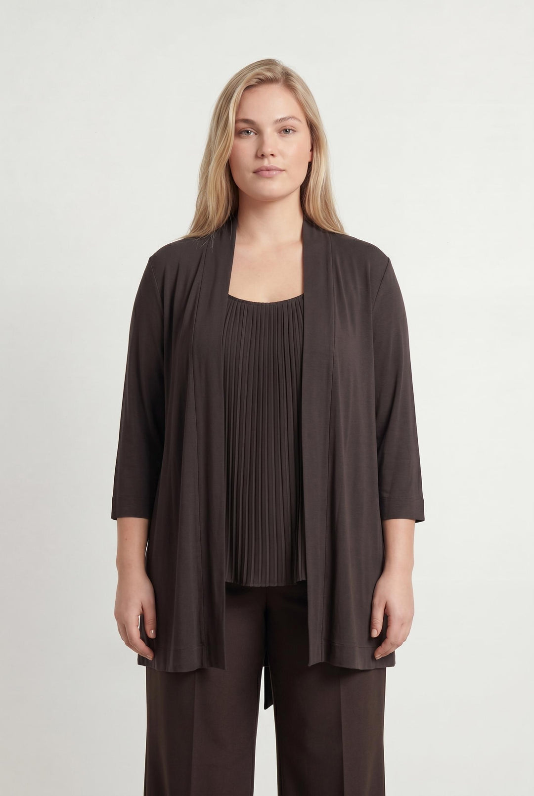 Cardigan Marron - Taille XXL/44 de la marque Marina Rinaldi | PARAD71486 - Vendu par Paradigme - Image 1