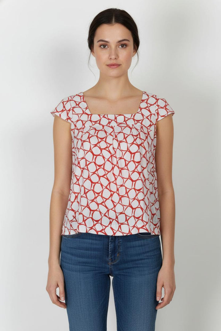 Blouse Rouge et Blanche - Taille S/36 de la marque Maison 123 | PARAD71495 - Vendu par Paradigme - Image 1