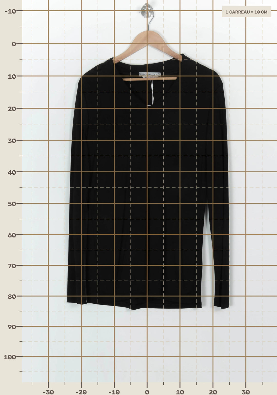 T-shirt Manches Longues Noir - Taille L/40 de la marque Marina Rinaldi | PARAD71498 - Vendu par Paradigme - Image 4