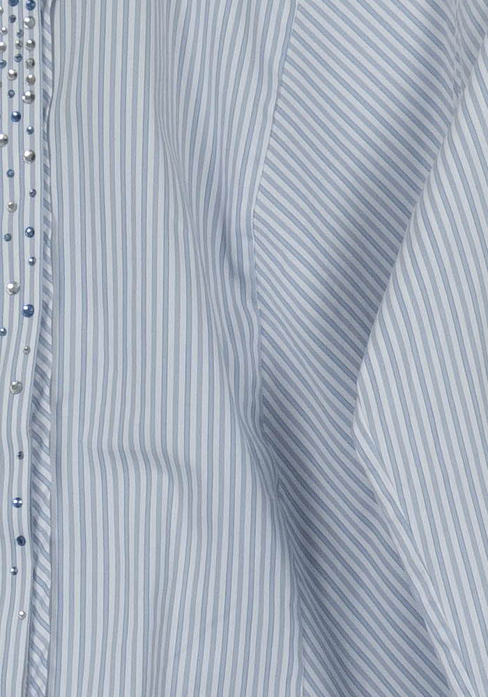 Chemise Rayée Bleue et Blanche - Taille XL/42 de la marque Marina Rinaldi | PARAD71501 - Vendu par Paradigme - Image 3