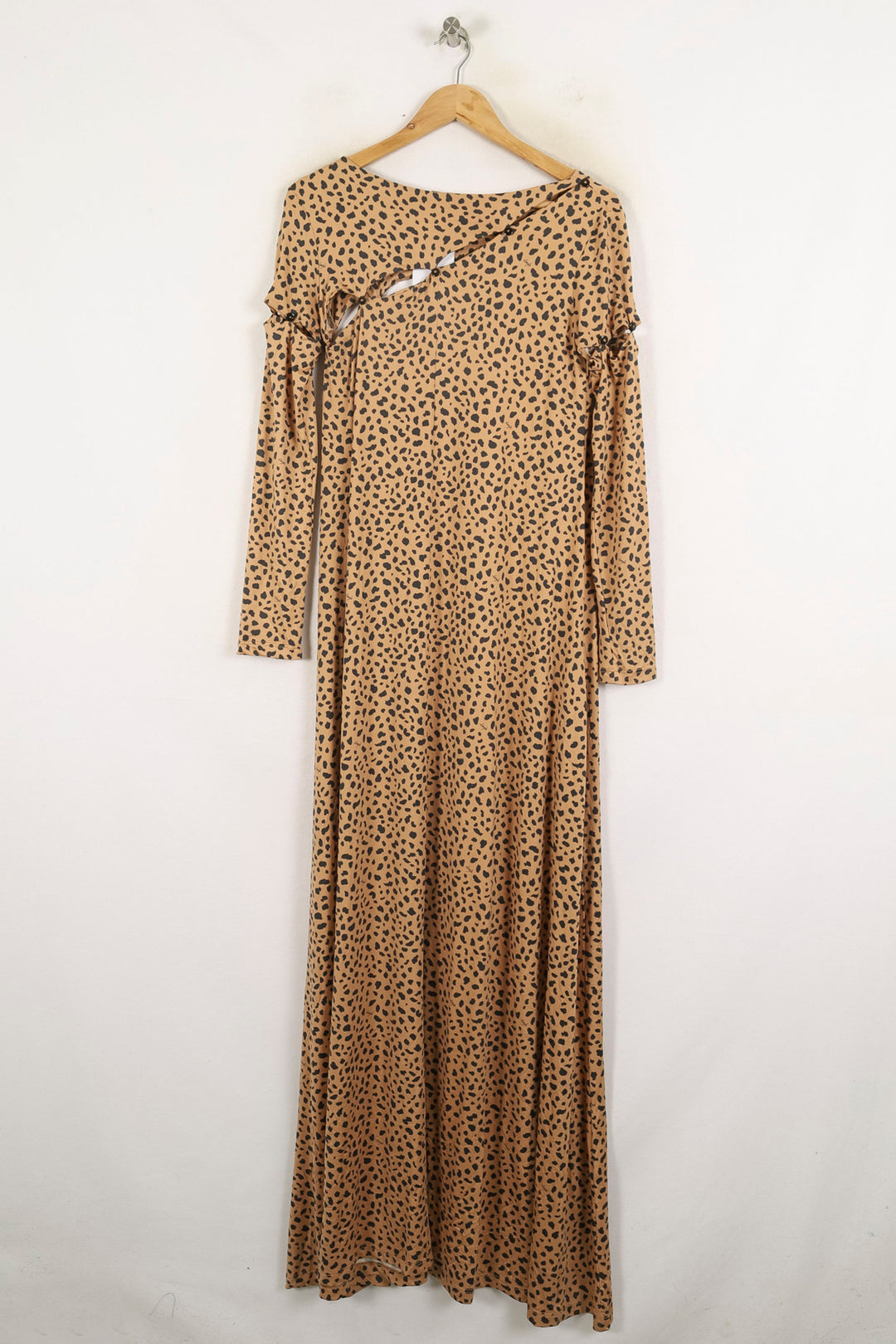 Robe Longue Beige et Noire - Taille M/38 de la marque Barje | PARAD71522 - Vendu par Paradigme - Image 4