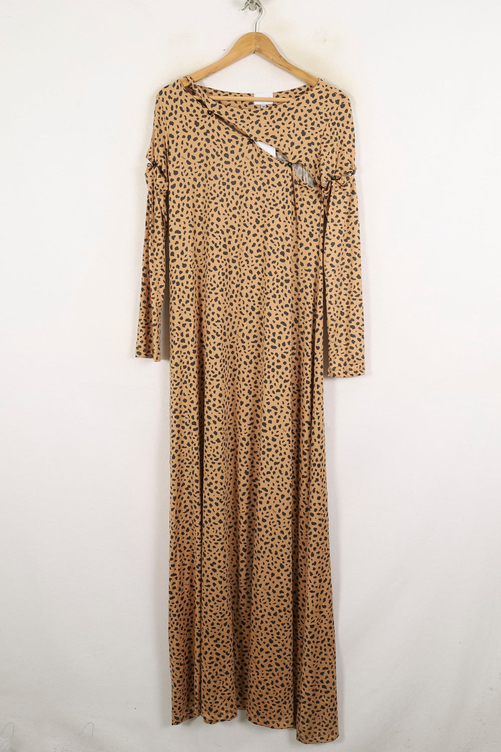 Robe Longue Beige et Noire - Taille M/38 de la marque Barje | PARAD71522 - Vendu par Paradigme - Image 2