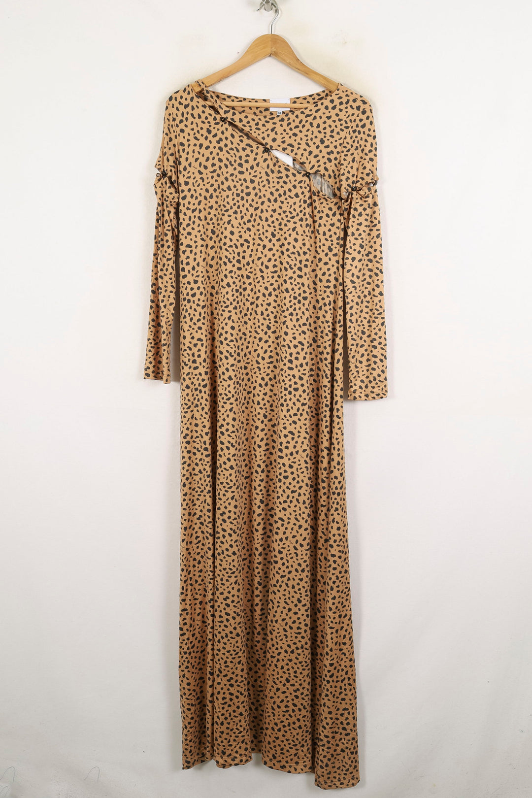 Robe Longue Beige et Noire - Taille M/38 de la marque Barje | PARAD71522 - Vendu par Paradigme - Image 2