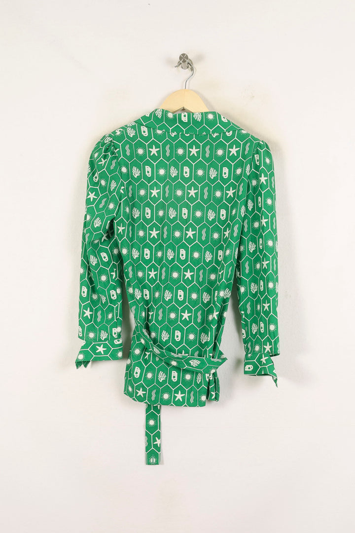 Blazer Vert et Blanc - Taille S/36 de la marque Barje | PARAD71523 - Vendu par Paradigme - Image 4