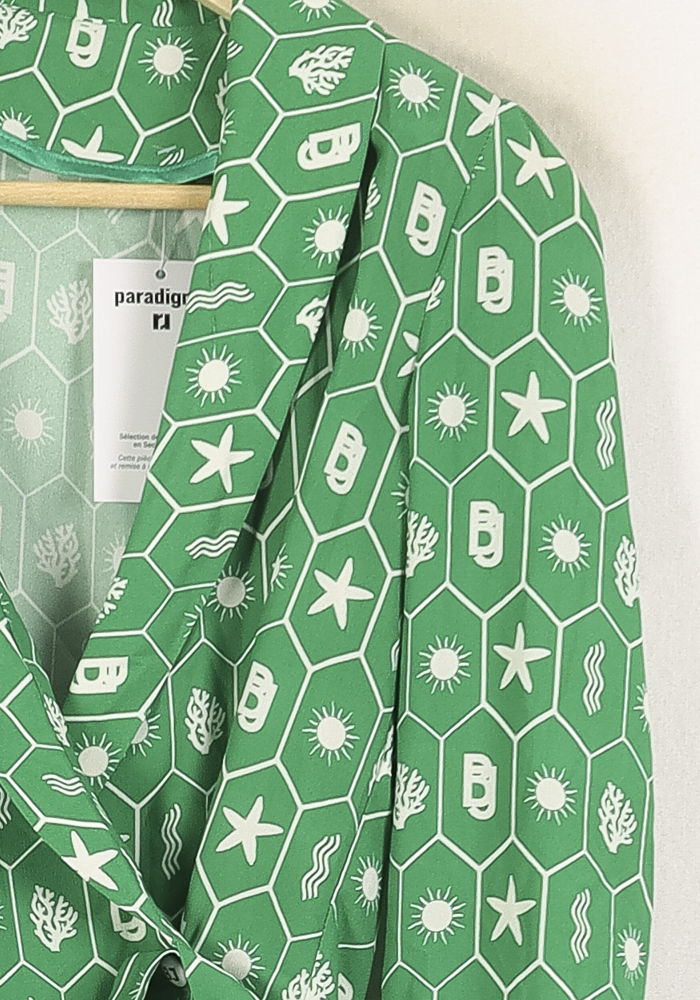 Blazer Vert et Blanc - Taille S/36 de la marque Barje | PARAD71523 - Vendu par Paradigme - Image 3