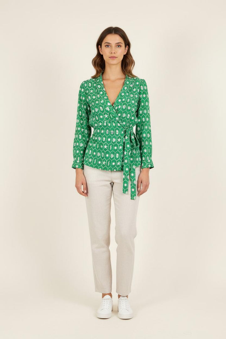 Blazer Vert et Blanc - Taille S/36 de la marque Barje | PARAD71523 - Vendu par Paradigme - Image 1