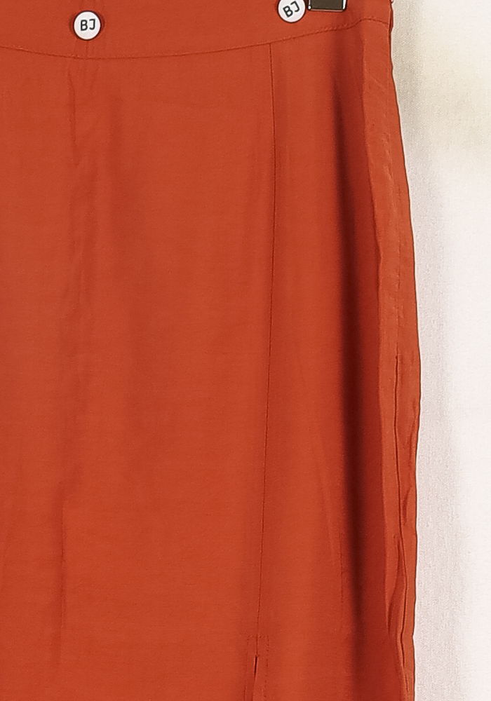 Jupe Longue Orange - Taille S/36 de la marque Barje | PARAD71531 - Vendu par Paradigme - Image 3