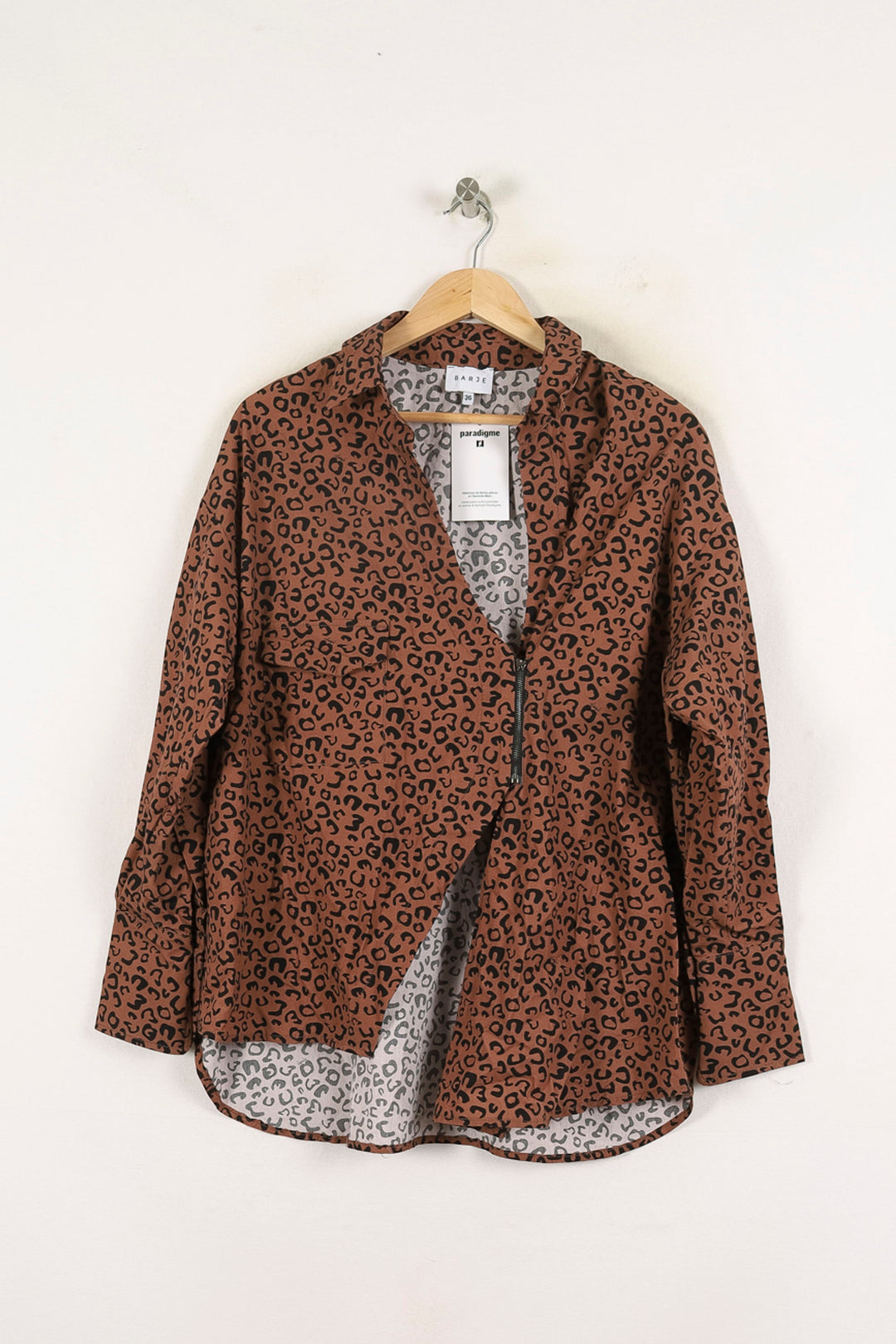 Veste Léopard Marron et Noir - Taille S/36 de la marque Barje | PARAD71536 - Vendu par Paradigme - Image 2