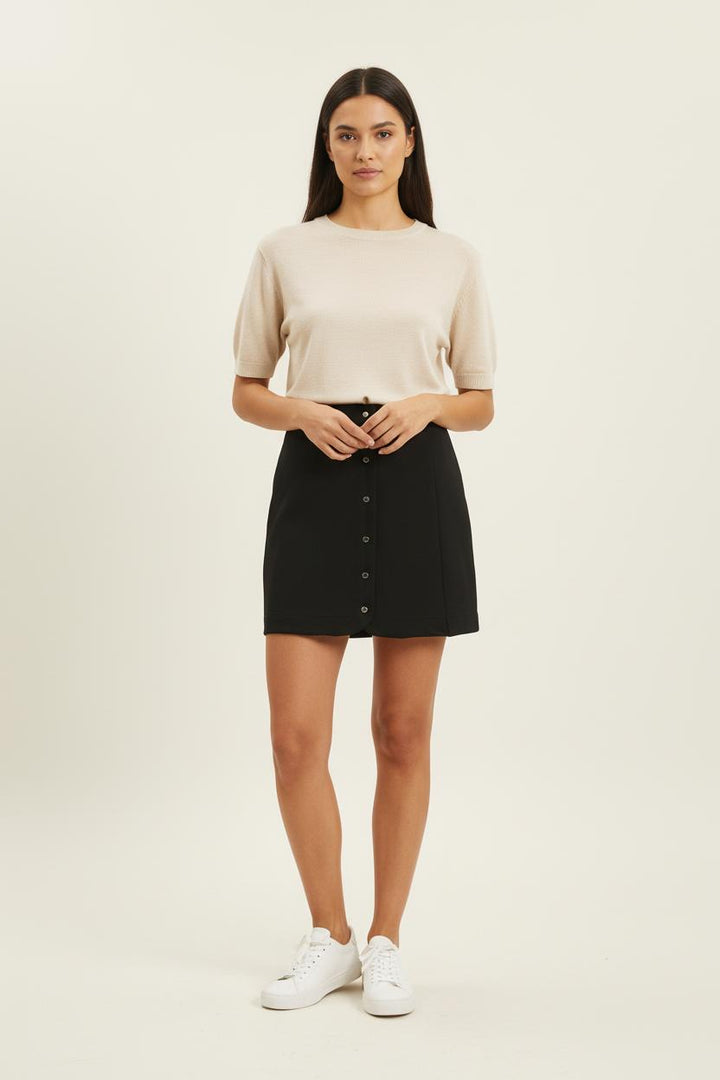 Jupe Courte Noire - Taille S/36 de la marque Barje | PARAD71539 - Vendu par Paradigme - Image 1
