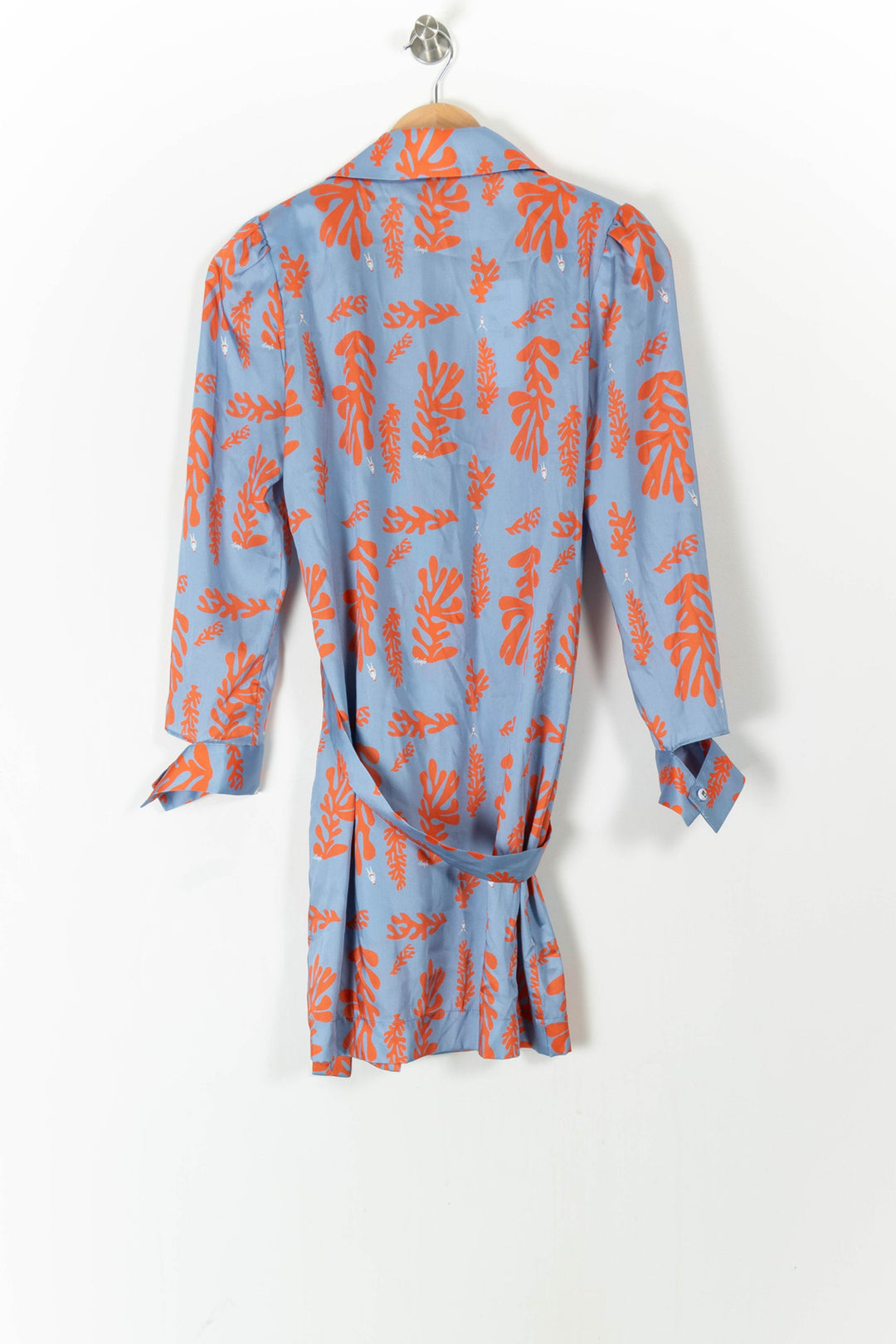 Robe portefeuille bleue et orange - Taille S/36 de la marque Barje | PARAD71542 - Vendu par Paradigme - Image 4