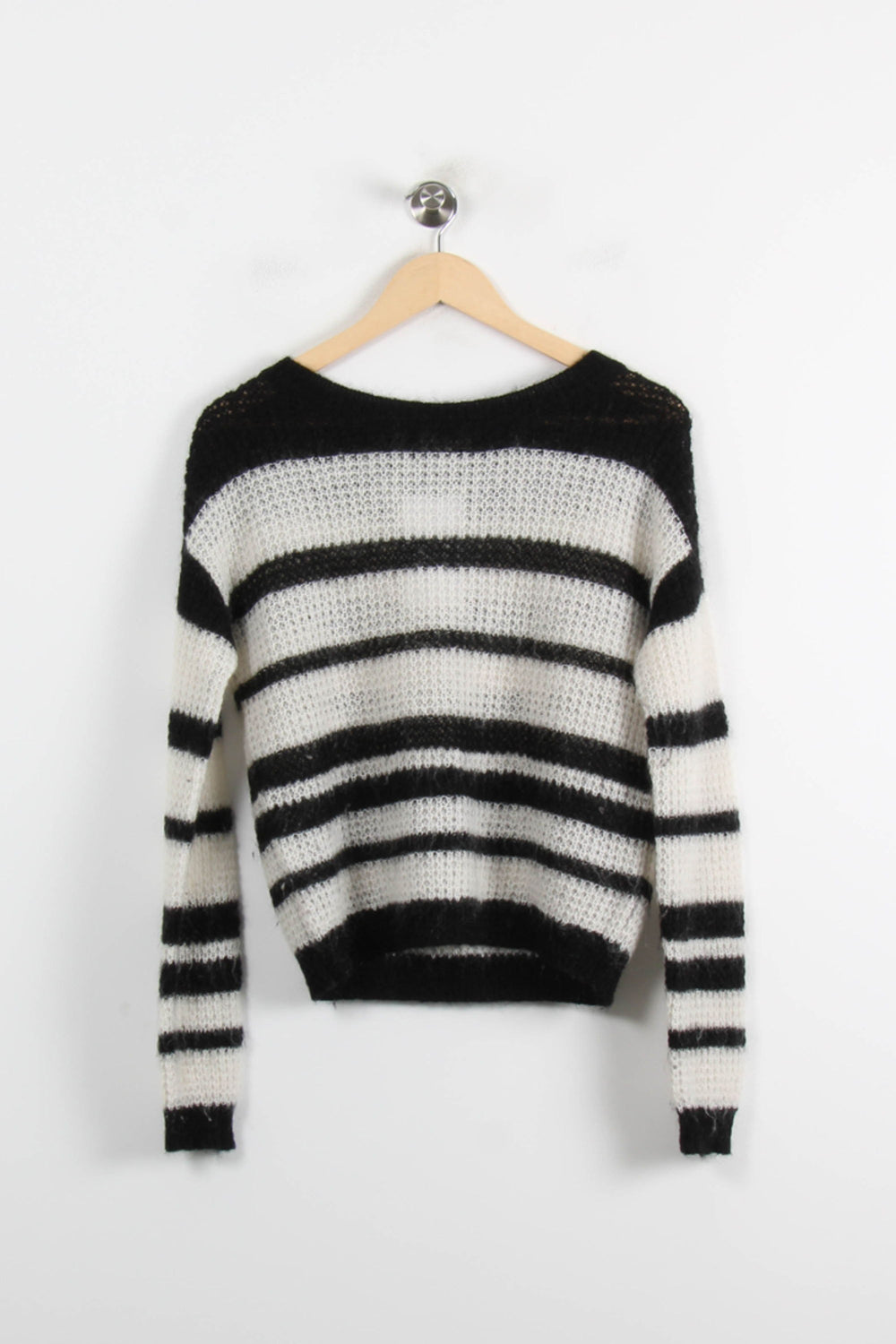 Pull Noir et Blanc - Taille XS/34 de la marque Caroll | PARAD71547 - Vendu par Paradigme - Image 2