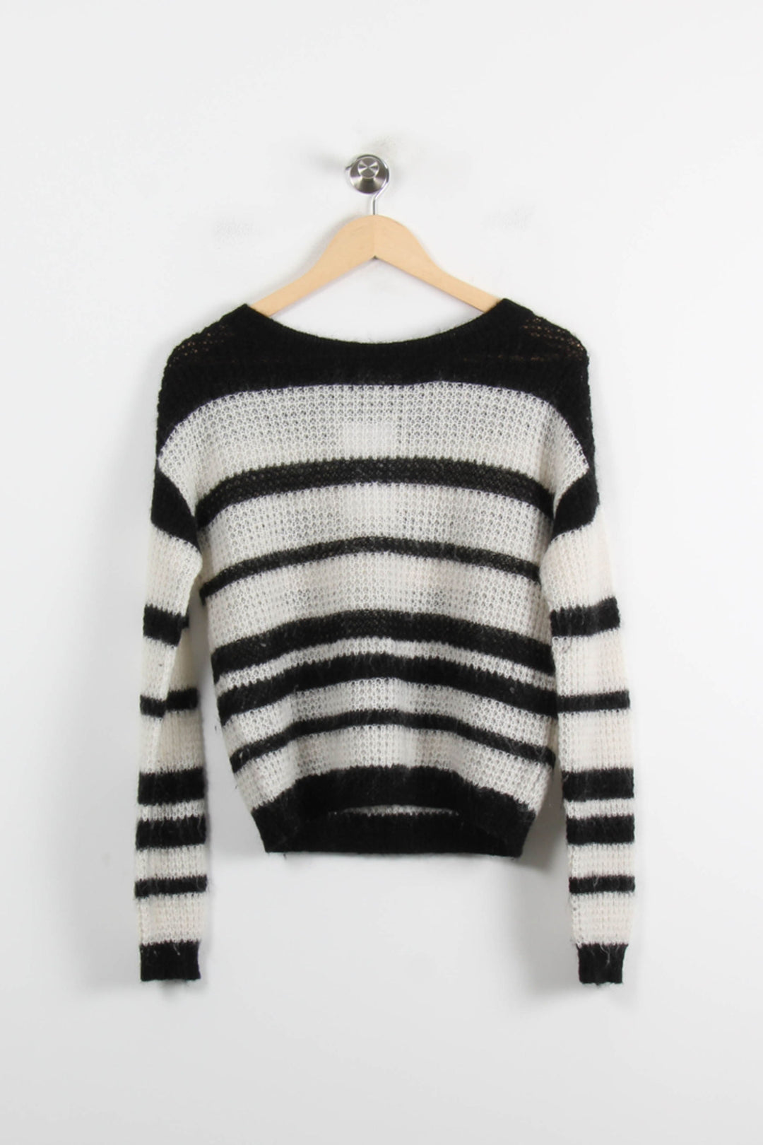 Pull Noir et Blanc - Taille XS/34 de la marque Caroll | PARAD71547 - Vendu par Paradigme - Image 2