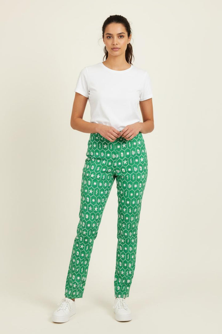 Pantalon Large Vert et Blanc - Taille S/36 de la marque Barje | PARAD71548 - Vendu par Paradigme - Image 1
