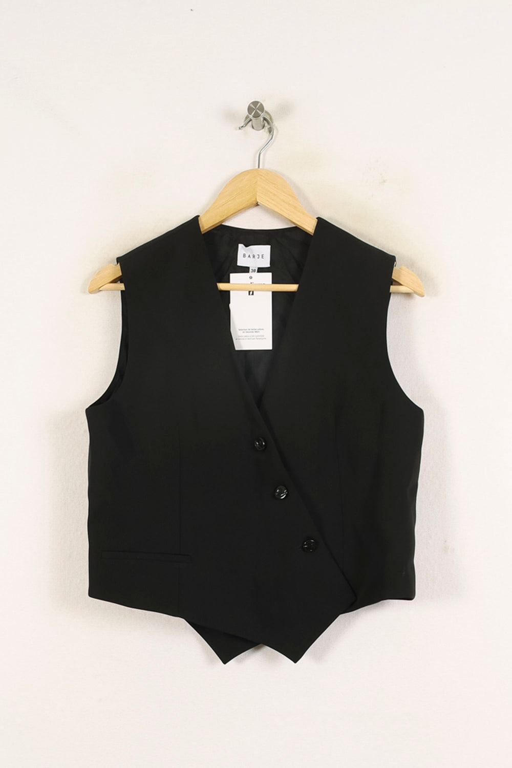 Gilet Noir - Taille M/38 de la marque Barje | PARAD71549 - Vendu par Paradigme - Image 2