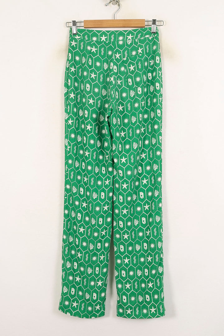 Pantalon Large Vert et Blanc - Taille S/36 de la marque Barje | PARAD71551 - Vendu par Paradigme - Image 4