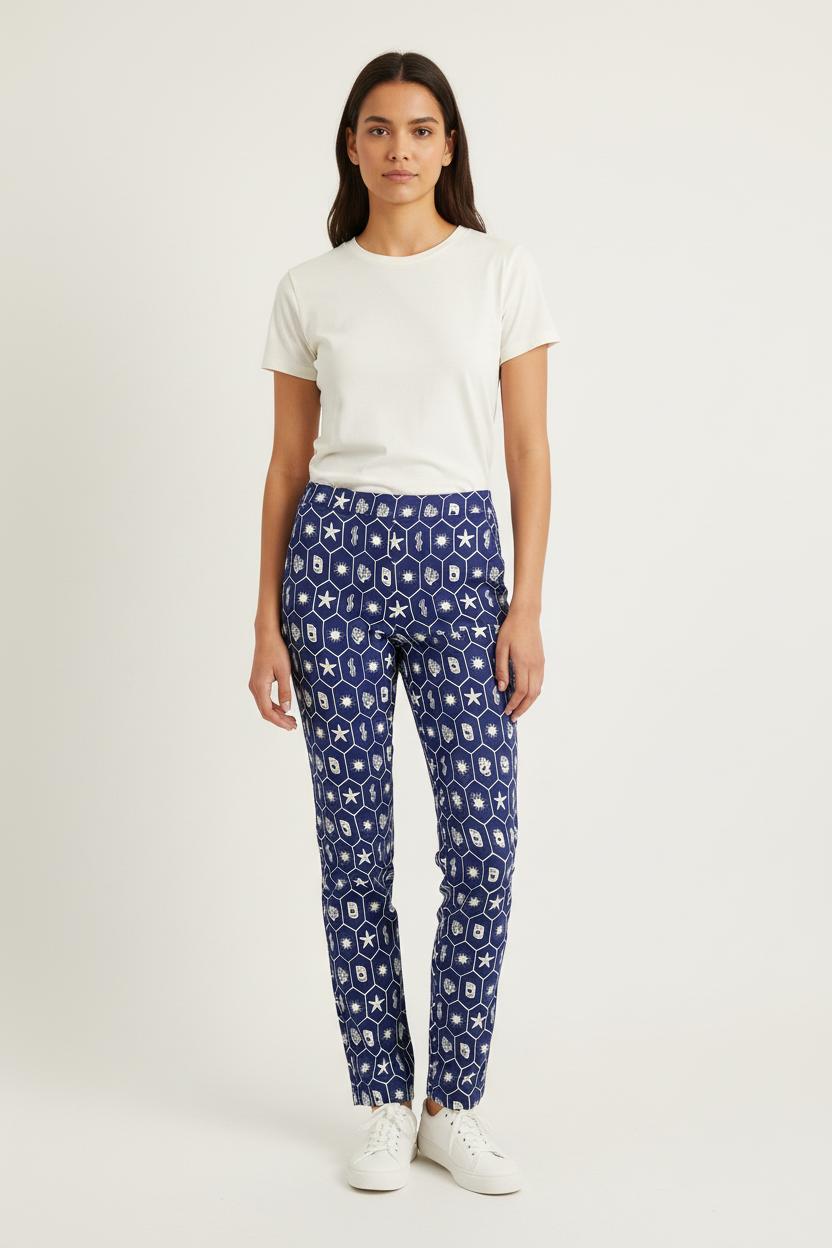 Pantalon Bleu et Blanc - Taille S/36 de la marque Barje | PARAD71564 - Vendu par Paradigme - Image 1