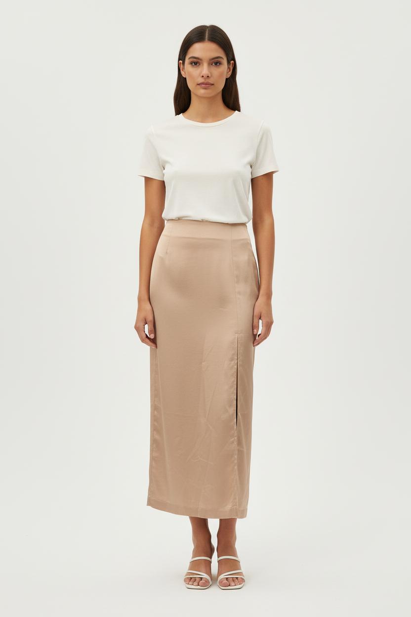 Jupe Longue Beige - Taille M/38 de la marque Barje | PARAD71568 - Vendu par Paradigme - Image 1