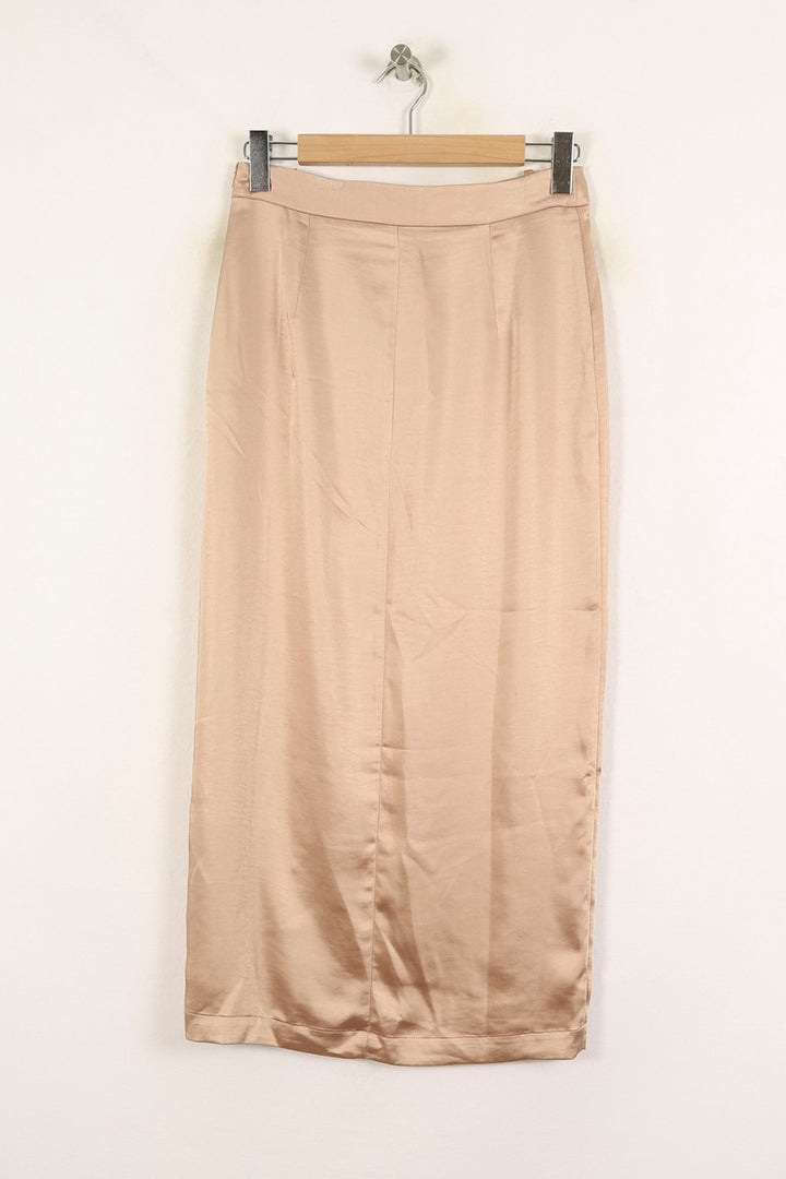 Jupe Satinée Beige - Taille M/38 de la marque Barje | PARAD71569 - Vendu par Paradigme - Image 4