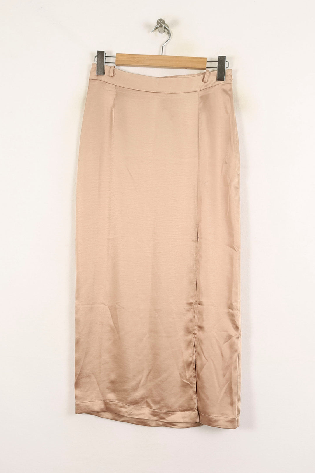 Jupe Satinée Beige - Taille M/38 de la marque Barje | PARAD71569 - Vendu par Paradigme - Image 2