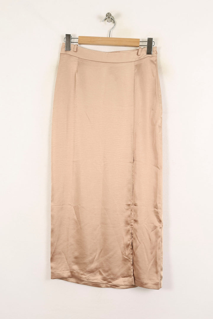 Jupe Satinée Beige - Taille M/38 de la marque Barje | PARAD71569 - Vendu par Paradigme - Image 2