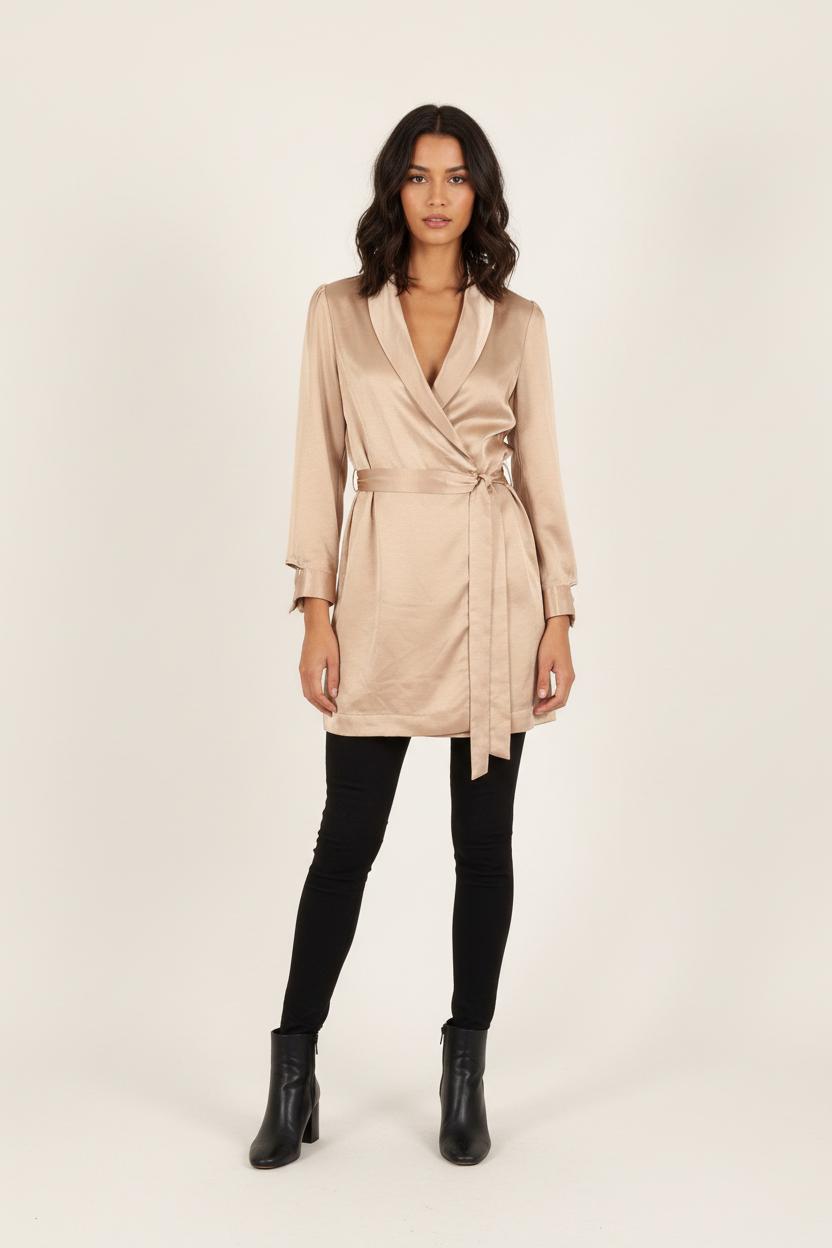 Veste Cache-cœur Beige - Taille S/36 de la marque Barje | PARAD71571 - Vendu par Paradigme - Image 1