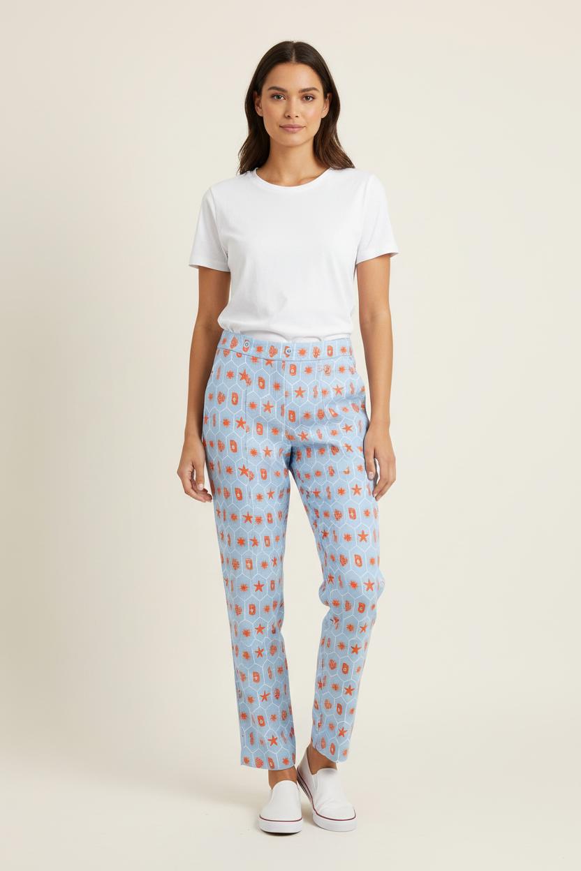 Pantalon Bleu et Orange - Taille S/36 de la marque Barje | PARAD71573 - Vendu par Paradigme - Image 1