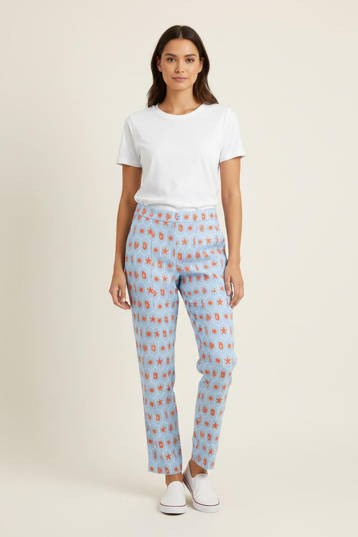 Pantalon Bleu et Orange - Taille S/36 de la marque Barje | PARAD71573 - Vendu par Paradigme - Image 1