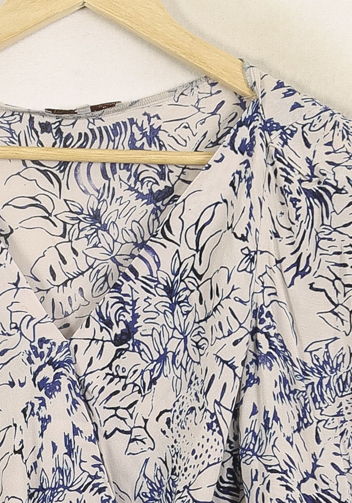 Robe Midi Bleu et Blanc - Taille L/40 de la marque Maje | PARAD71574 - Vendu par Paradigme - Image 3