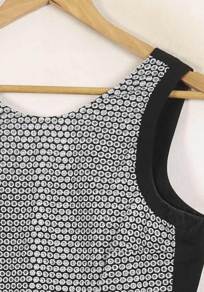 Robe Sans Manches Noire et Blanche - Taille M/38 de la marque Claudie Pierlot | PARAD71576 - Vendu par Paradigme - Image 3