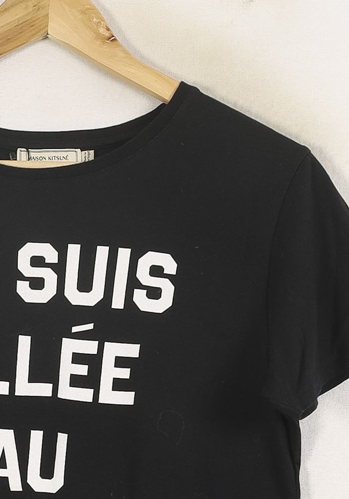 Tee-shirt Noir - Taille S/36 de la marque Maison Kitsuné | PARAD71589 - Vendu par Paradigme - Image 3