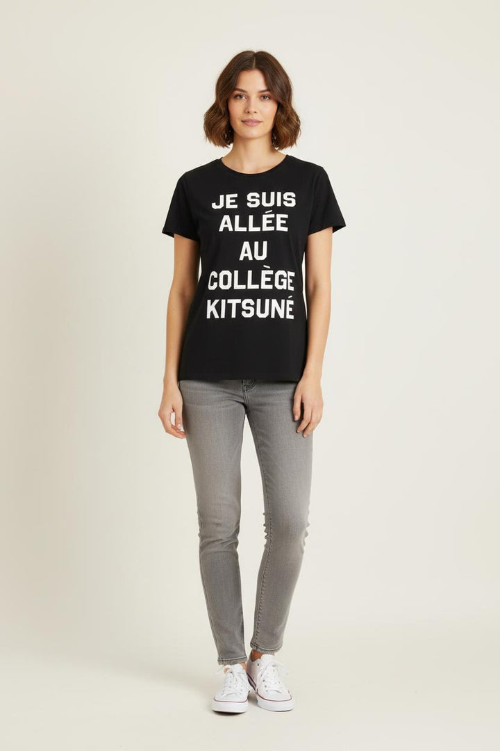 Tee-shirt Noir - Taille S/36 de la marque Maison Kitsuné | PARAD71589 - Vendu par Paradigme - Image 1