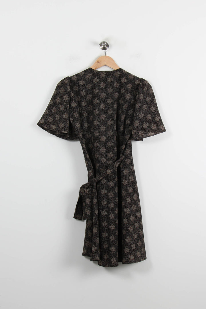 Robe Portefeuille Noire et Beige - Taille S/36 de la marque Sessùn | PARAD71607 - Vendu par Paradigme - Image 4