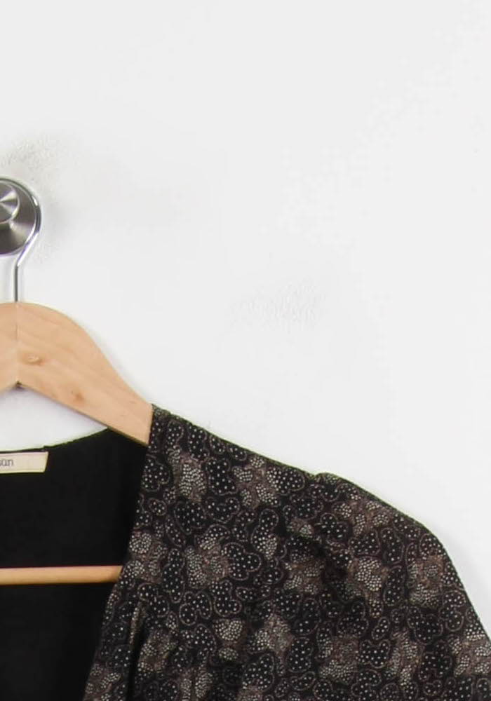 Robe Portefeuille Noire et Beige - Taille S/36 de la marque Sessùn | PARAD71607 - Vendu par Paradigme - Image 3