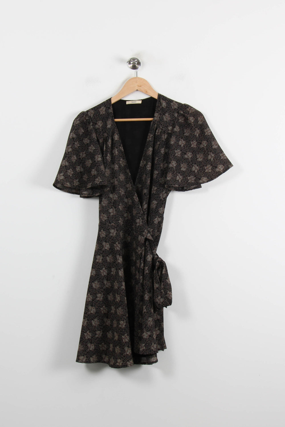 Robe Portefeuille Noire et Beige - Taille S/36 de la marque Sessùn | PARAD71607 - Vendu par Paradigme - Image 2