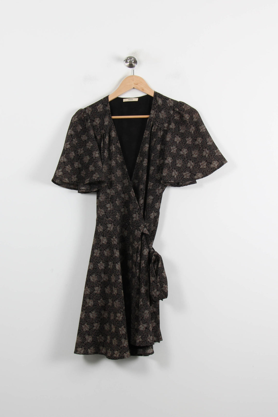 Robe Portefeuille Noire et Beige - Taille S/36 de la marque Sessùn | PARAD71607 - Vendu par Paradigme - Image 2